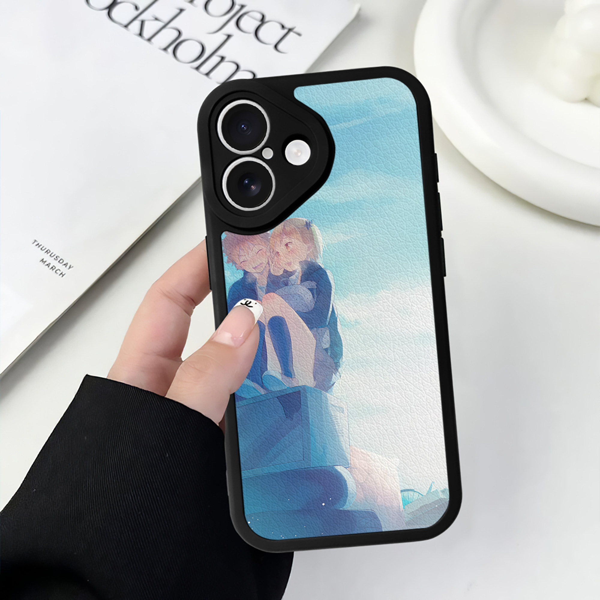 （画像用） ハイキュー!! Haikyu!! 【iPhone 16シリーズ対応】シリコンスマホケース（レザー調） 材質：シリコン
